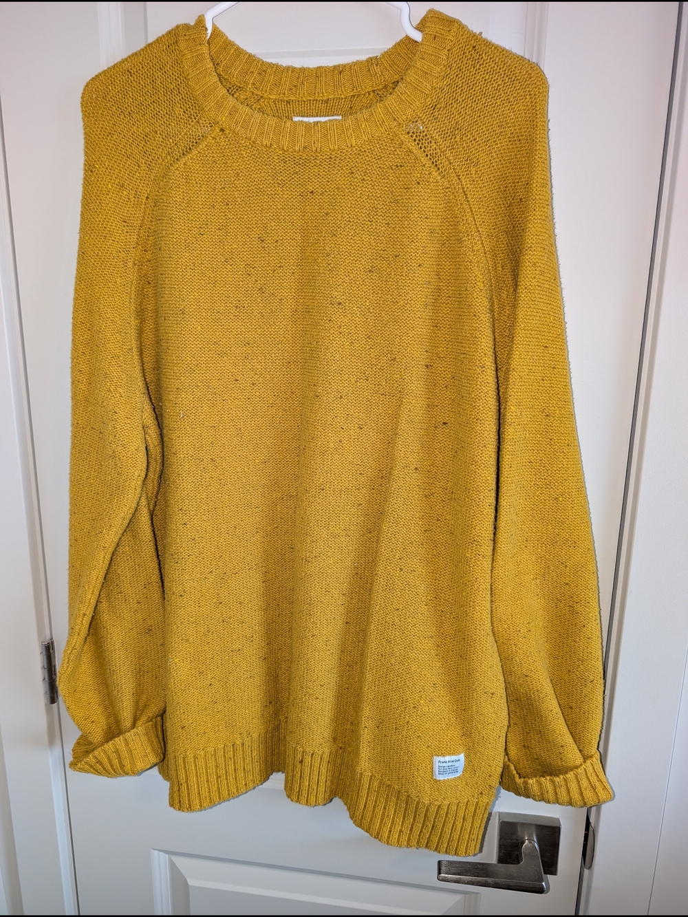 Frank & Oak Mustard Yellow Crewneck Sweater